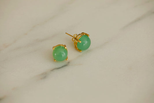 Green Onyx Natural Gemstone Earrings