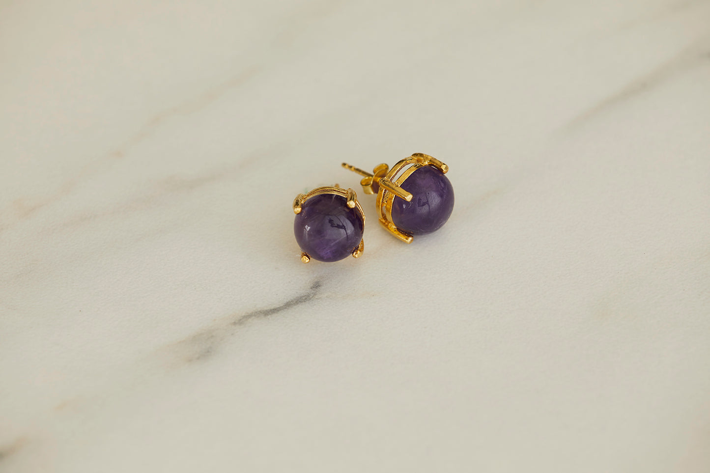 Amethyst Natural Gemstone Earrings